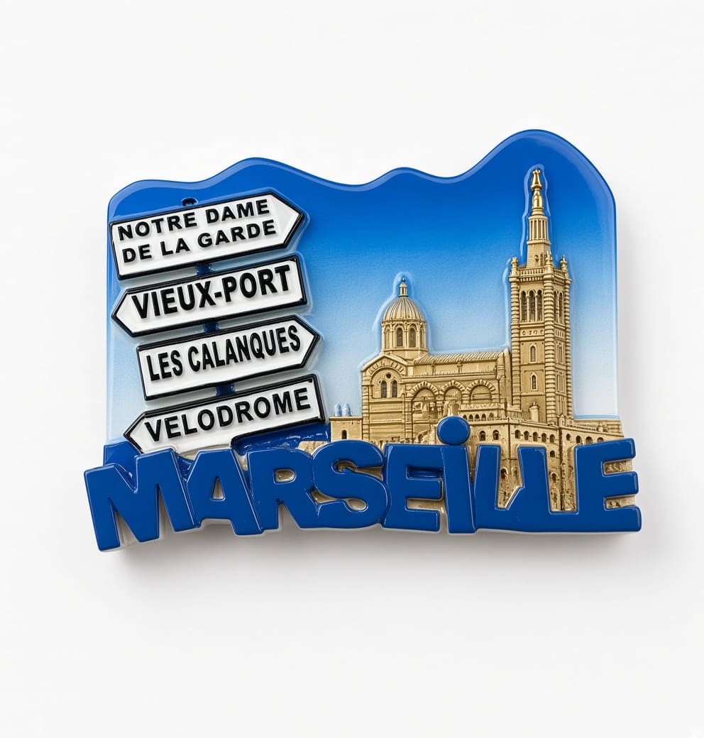 Magnet en résine Marseille Virage Sud
