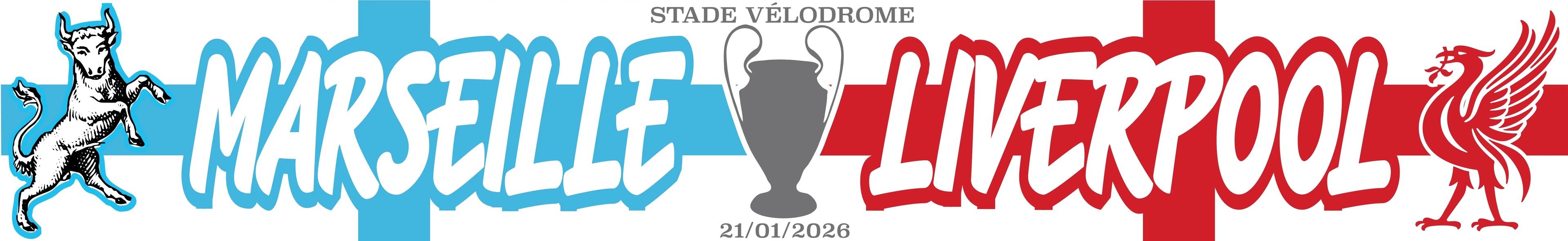 Echarpe OM LIVERPOOL Virage Sud