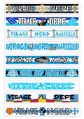 Planche de stickers Virage Nord Virage Sud